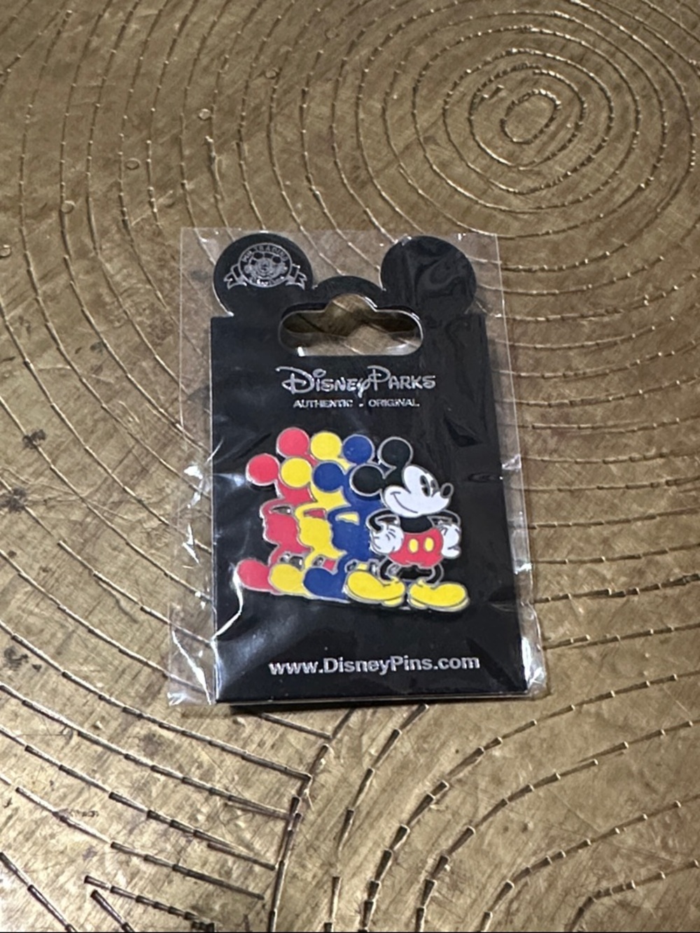Disney Parks Mickey Mouse with Blue Yellow & Red Shadows Collectible Enamel Pin